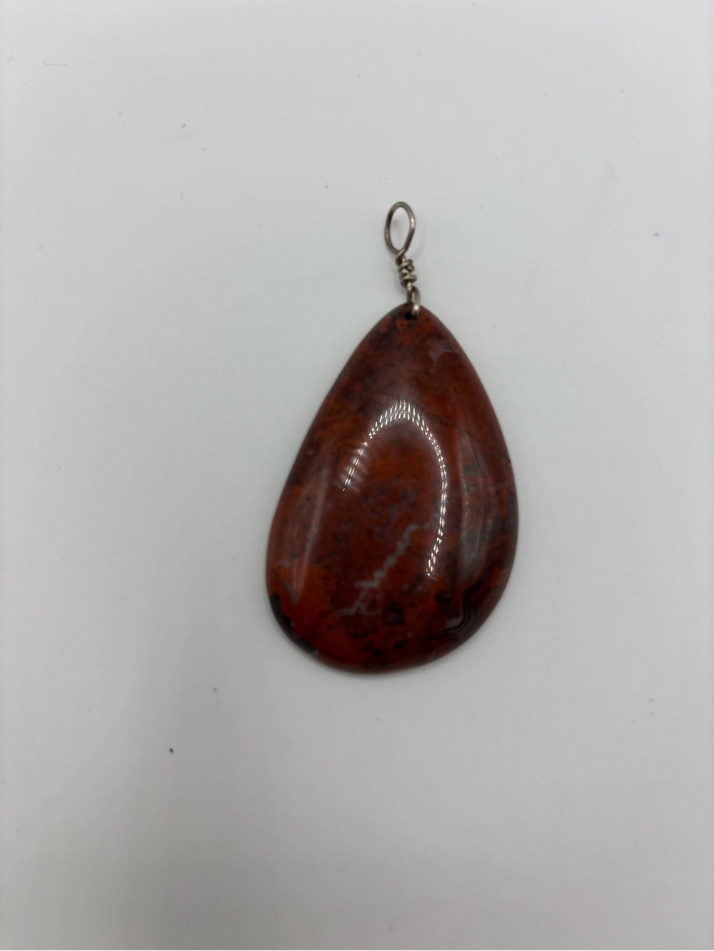 Red Agate Teardrop Pendant Necklace - Women Jewelry